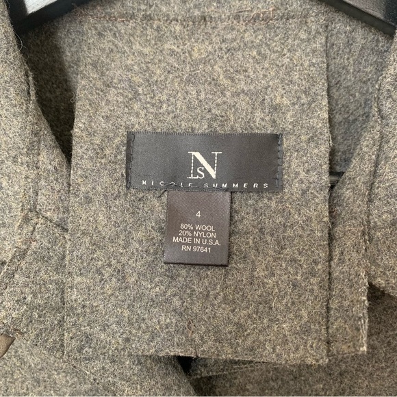 Vintage Nicole Summers front button collared Wool heather Gray sweater size 4 - Picture 3 of 11